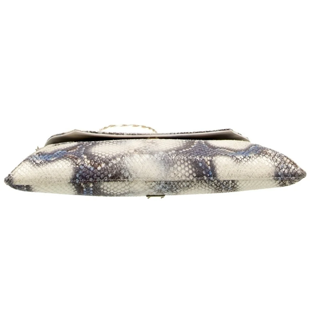 Stuart Weitzman Suede/Snakeskin Clutch